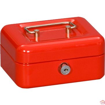 CAISSE À MONNAIE SÉCURISÉE EN ACIER AVEC PLATEAU INSERT POUR PIÈCES ET SERRURE À CYLINDRE AVEC CLÉS 90 X 300 X 240 MM