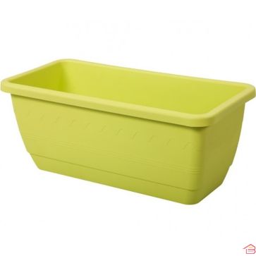 JARDINIÈRE BALCONNIÈRE AVEC SOUCOUPE INIS 40 CM VERT CLAIR