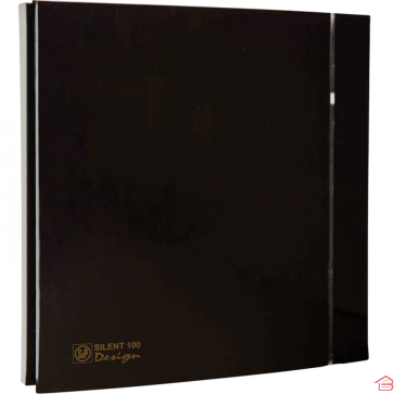 EXTRACTEUR AÉRATEUR SILENT DESIGN 100 CZ NOIR 85 M³/H AVEC CLAPET ANTI-RETOUR 230V