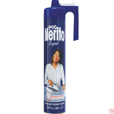 SPRAY AIDE AU REPASSAGE ET ANTI PLIS POUR VÊTEMENTS ET TISSUS 500 ML MERITO