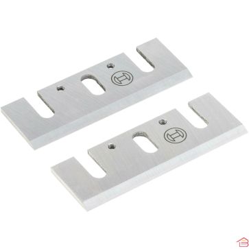 LOT DE 2 LAMES DE RABOT EN ACIER RAPIDE HSS 82 MM POUR RABOTEUSE ÉLECTRIQUE BOSCH ET MAKITA