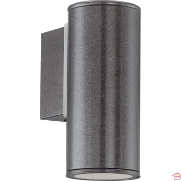 APPLIQUE MURALE EXTÉRIEURE RIGA EN ACIER GALVANISÉ ANTHRACITE AVEC AMPOULE LED GU10