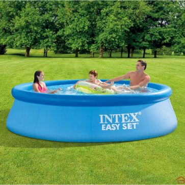 PISCINE GONFLABLE AUTOPORTANTE EASY SET RONDE 3,05 X 0,76 MÈTRE AVEC POMPE DE FILTRATION INTEX JARDIN FAMILLE