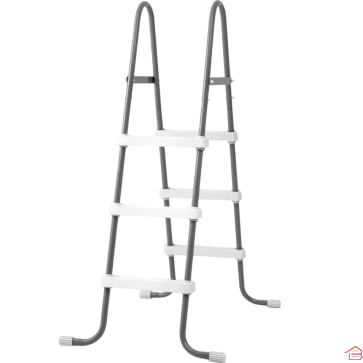 ÉCHELLE DE SÉCURITÉ POUR PISCINE HORS SOL 3 MARCHES 1,06 MÈTRE EN ACIER ANTICORROSION AVEC MARCHES ANTIDÉRAPANTES INTEX