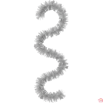 GUIRLANDE DE NOËL MAT MOTIF CŒUR ARGENT 9 CM X 5 PLY