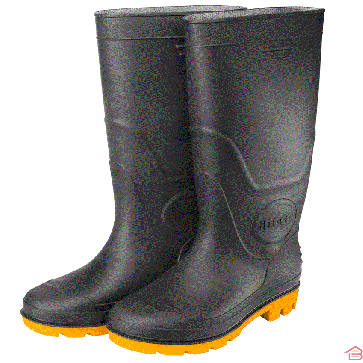 BOTTES EN PVC TAILLE 45 NOIR INGCO