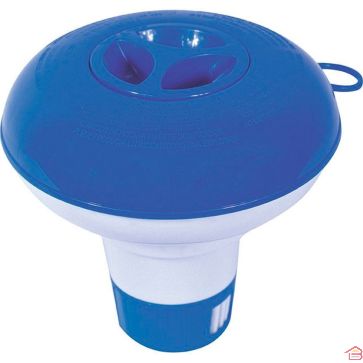 DOSEUR FLOTTANT POUR PASTILLES DE CHLORE ET BROME 20 GRAMMES POUR PISCINE SPA ET JACUZZI