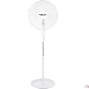 VENTILATEUR SUR PIED 40 CM 45 W BLANC TECHWOOD
