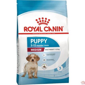 CROQUETTES POUR CHIOT DE RACE MOYENNE EN CROISSANCE 1 KG ROYAL CANIN MEDIUM PUPPY