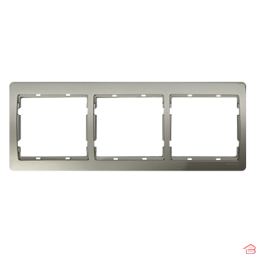 PLAQUE TRIPLE HORIZONTALE GRIS ARGENT JADE