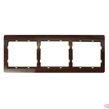 PLAQUE TRIPLE HORIZONTALE CHÊNE FONCÉ JADE