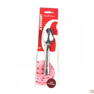 CUILLÈRE À DESSERT EN ACIER INOXYDABLE X6