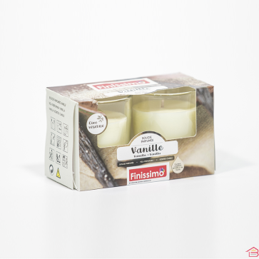 BOUGIE PARFUMÉE VANILLE 2 POTS EN VERRE 335 GR