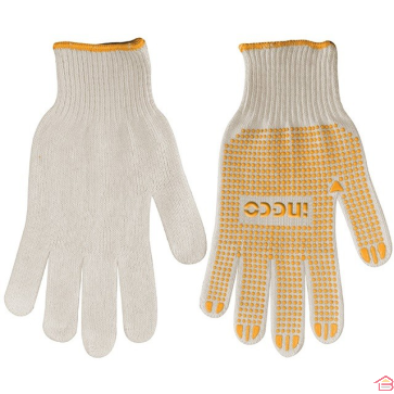 GANT DE PROTECTION TRICOTES POINTS PVC XL - INGCO