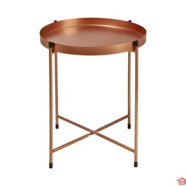 TABLE BASSE EN METAL CUIVRÉ