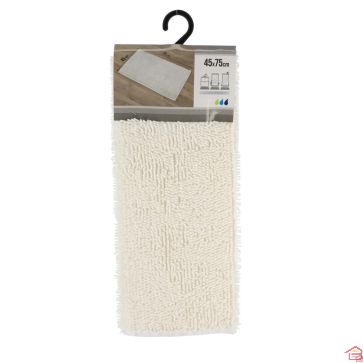 TAPIS POLYESTER 45 X 75CM - BLANC