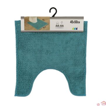 TAPIS CONTOUR WC PLOYESTER 45X50CM - BLEU PAGODE