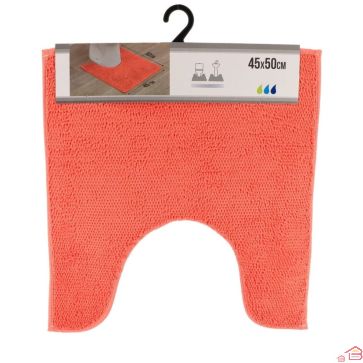 TAPIS CONTOUR WC PLOYESTER 45X50CM - CORAIL ORANGE
