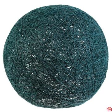 LAMPE BOULE TRÉSSÉE À SUSPENDRE / POSER D 30 CM BLEU