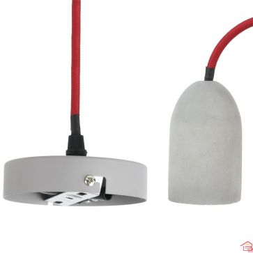 LAMPE SUSPENSION EFFET BÉTON H 9CM