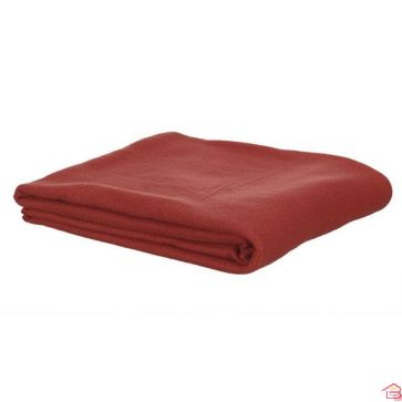 PLAID POLAIRE UNI BORDEAUX 125X150CM
