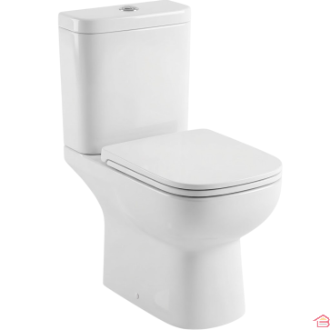 PACK WC COMPLET BLANC EN PORCELAINE VITRIFIÉE AVEC ABATTANT ET MÉCANISME OLYMPIA AMOR