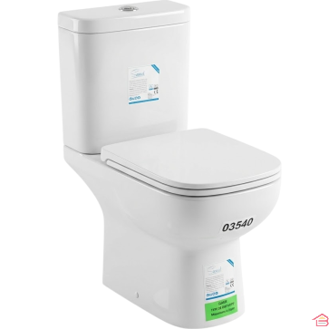 PACK WC COMPLET BLANC EN PORCELAINE VITRIFIÉE AVEC ABATTANT ET MÉCANISME OLYMPIA AMOR