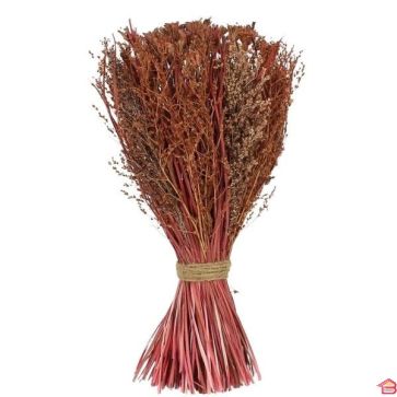 BOUQUET FLEURS SECHEES POURPRE D25 H 42 CM