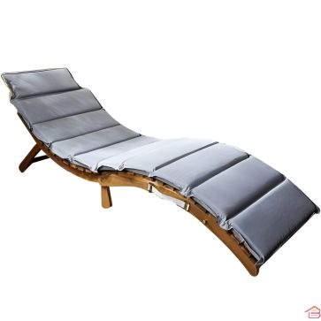 TRANSAT PLIANT EN BOIS ACACIA GRIS