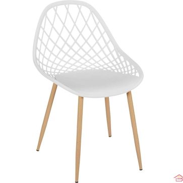 CHAISE D’EXTÉRIEUR EN POLYPROPYLÈNE BLANCHE MODÈLE MALAGA