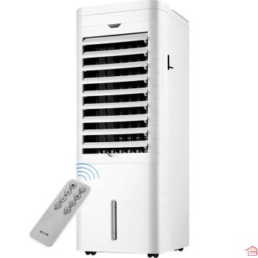 RAFRAÎCHISSEUR VENTILATEUR ÉVAPORATIF 75 W 3 VITESSES RÉSERVOIR 5,4 L AVEC TÉLÉCOMMANDE O’PURE