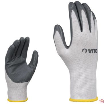 GANTS DE TRAVAIL EN NITRILE XS 25.4 CM VITO