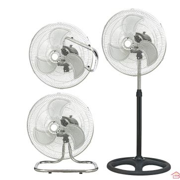 VENTILATEUR SUR PIED 3 EN 1 55 W 18 POUCES TECHNOSWISS