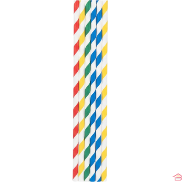 LOT DE 100 PAILLES DROITES EN PAPIER 6 MM IGOR