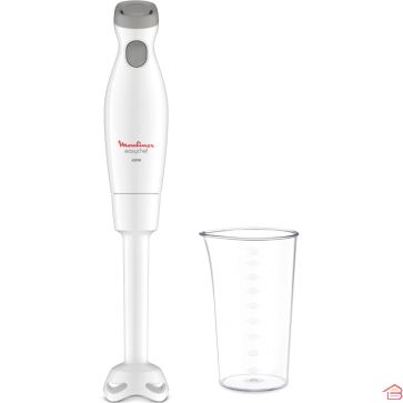 MIXEUR PLONGEANT ÉLECTRIQUE 450 W AVEC VERRE DOSEUR ET DEUX VITESSES MOULINEX EASY CHEF BLANC