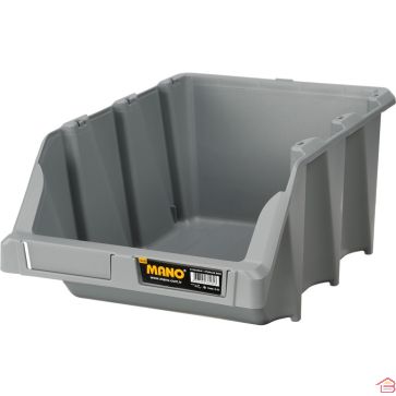 BAC DE RANGEMENT À BEC EN POLYPROPYLÈNE GRIS 265 × 420 × 177 MM MANO