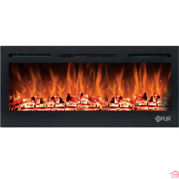 CHEMINÉE ÉLECTRIQUE R'PUR ENCASTRABLE ET MURALE 152 CM AVEC TÉLÉCOMMANDE