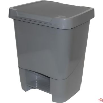 POUBELLE À PÉDALE EN PLASTIQUE 20 LITRES AVEC COUVERCLE FERMETURE HYGIÉNIQUE