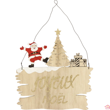 PLAQUE PAYSAGE DE NOËL DÉCORATIVE 21 X 25 CM EN 3 MODÈLES