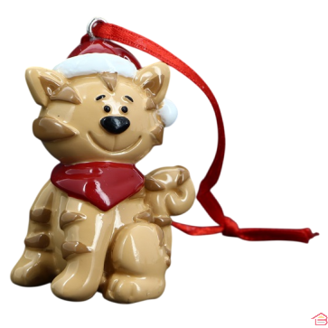 SUSPENSION CHIEN ET CHAT EN POLYRESINE 6 CM