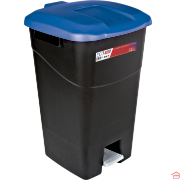 POUBELLE À PÉDALE EN POLYPROPYLÈNE 60 LITRES 400 X 430 X 645 MM POUR CUISINE BUREAU ET USAGE PROFESSIONNEL TAYG