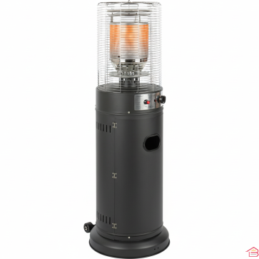 CHAUFFE TERRASSE NOIR FSD-D/N AU GAZ PROPANE ET BUTANE AVEC ALLUMAGE PAR IMPULSION