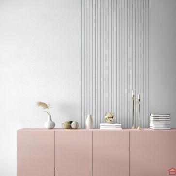 PAPIER PEINT INTISSÉ VINYLE EFFET BARDAGE BOIS GRIS ET BLANC