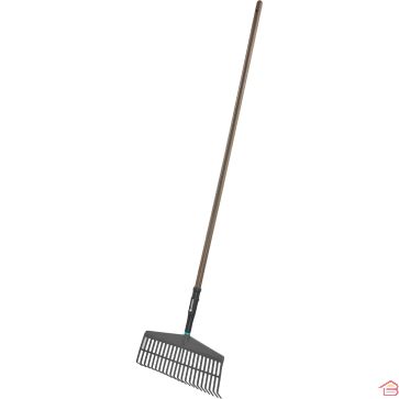 BALAI RÂTEAU DE JARDIN GARDENA NATURELINE FSC 100% AVEC MANCHE EN BOIS ET TÊTE EN PLASTIQUE