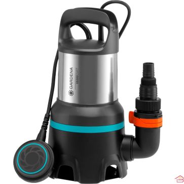 POMPE D'ÉVACUATION POUR EAUX CHARGÉES 16000 LITRES PAR HEURE GARDENA AVEC FLOTTATEUR AUTOMATIQUE