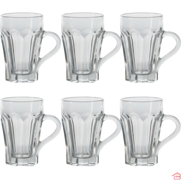 ENSEMBLE DE 6 MUGS EN VERRE 16 CL GRAFIC LUMINARC POUR CAFÉ ET THÉ