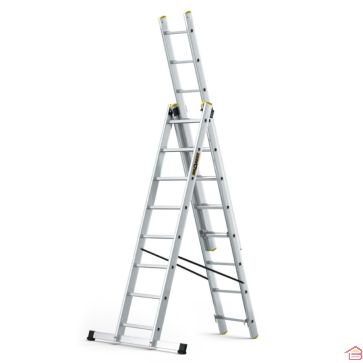 ÉCHELLE MULTIFONCTIONNELLE EN ALUMINIUM 3X8 ÉTAPES PRO DRABEST