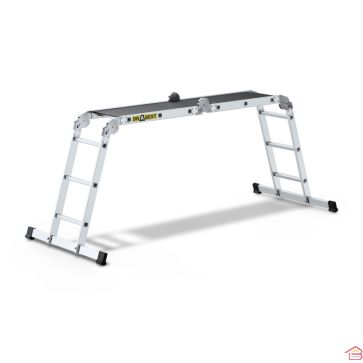 ÉCHELLE POLYVALENTE EN ALUMINIUM 4X3 PRO AVEC PLATEFORME FSC DRABEST