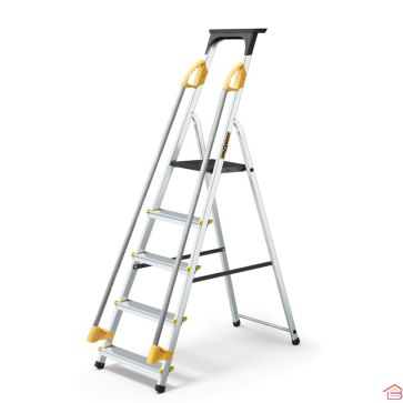 ÉCHELLE EN ALUMINIUM ALDP+P5 150KG 5 MARCHES DRABEST
