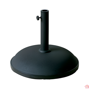 SOCLE DE PARASOL ROND EN BÉTON VERT FONCÉ 15 KG AVEC TUBE EN ACIER